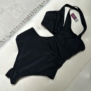 BRAND NEW ADORE ME BLACK ONE PIECE MONKINI size small Alaine Contour